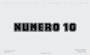 Numero 10 Font