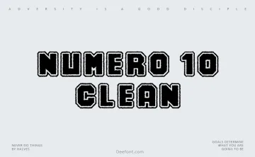 Numero 10 Clean Font