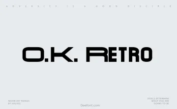 O.K. Retro Font