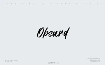 Obsurd Font