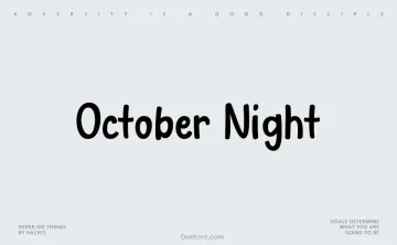 October Night Font