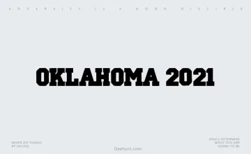 Oklahoma 2021 Font