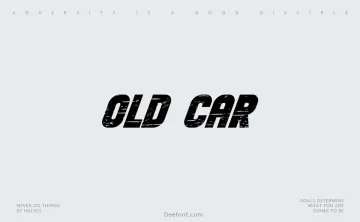 Old Car Font