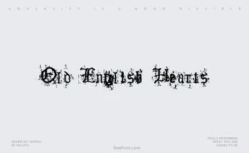 Old English Hearts Font