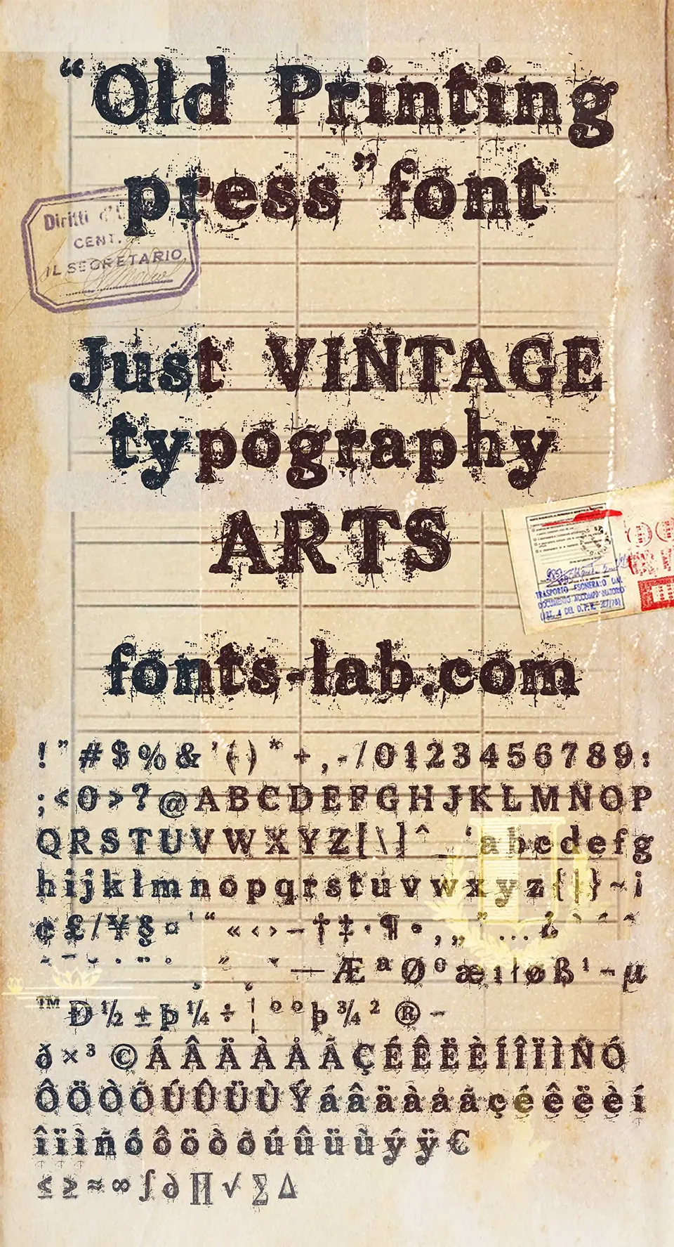Old Printing Press Font
