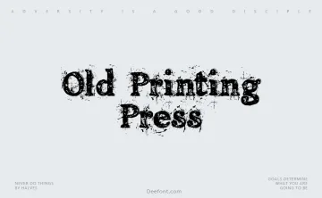 Old Printing Press Font