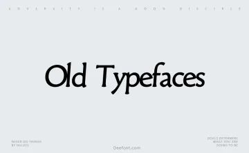 Old Typefaces Font