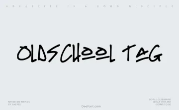 Oldschool Tag Font