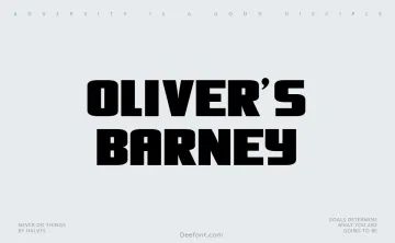 Oliver’s Barney Font
