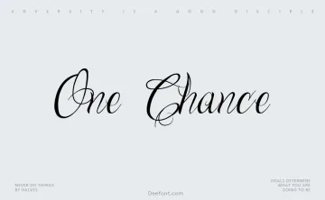 One Chance Script Font