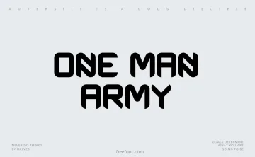 One Man Army Font