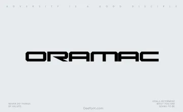 Oramac Font