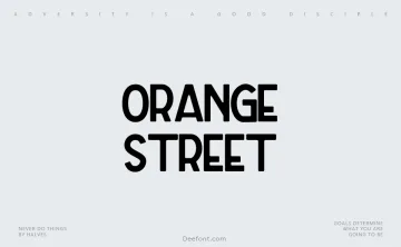 Orange Street Font