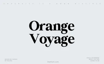 Orange Voyage Font