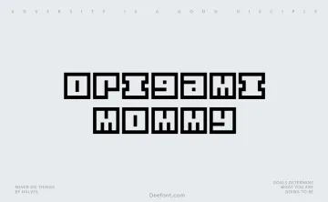 Origami Mommy Font