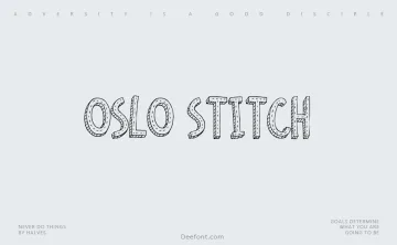 Oslo Stitch Font