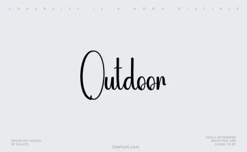 Outdoor Font