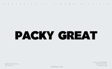 Packy Great Font