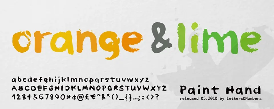 Paint Hand Font