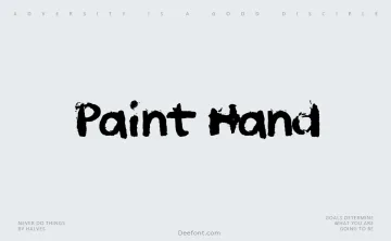 Paint Hand Font