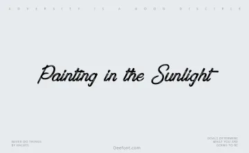 Painting in the Sunlight Font