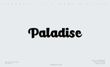Paladise Script Font