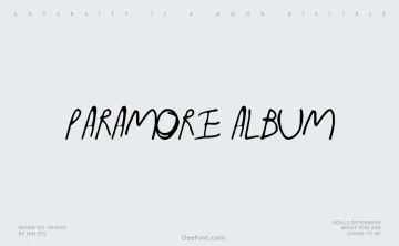Paramore Album Font