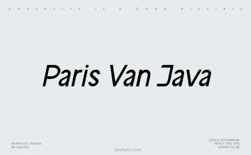 Paris Van Java Font
