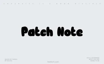 Patch Note Font