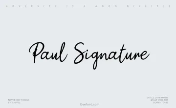Paul Signature Font
