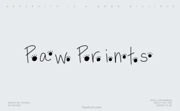 Paw Prints Font
