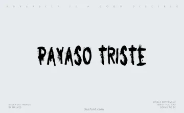 Payaso Triste Font