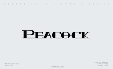 Peacock Font