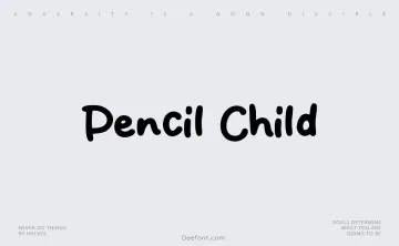 Pencil Child Font
