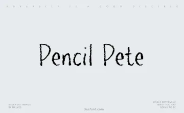 Pencil Pete Font