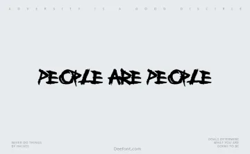 People Are People Font