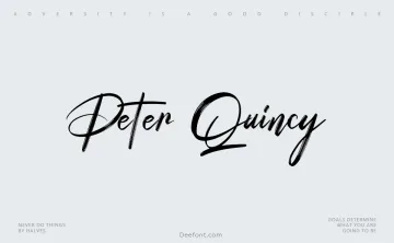Peter Quincy Script Font