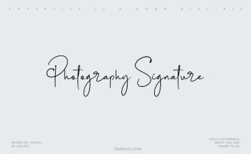 Photography Signature Font