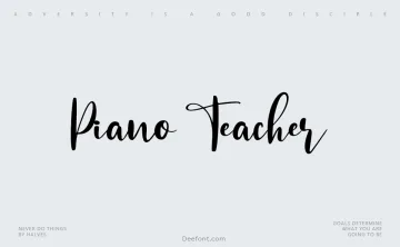 Piano Teacher Font