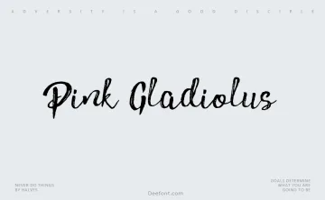 Pink Gladiolus Font