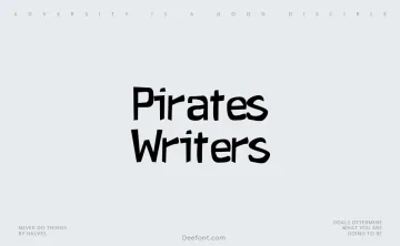 Pirates Writers Font