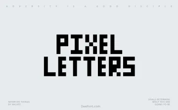 Pixel Letters Font