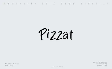 Pizzat Font