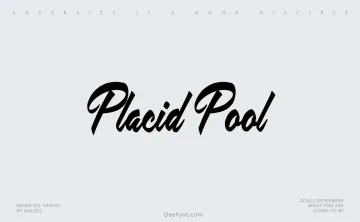 Placid Pool Font