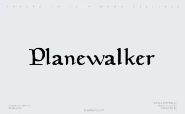 Planewalker Font Family