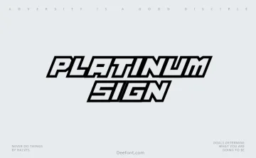 Platinum Sign Font