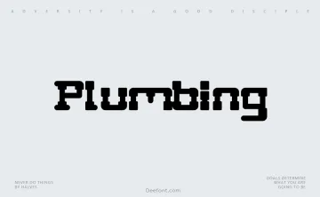 Plumbing Font