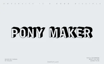 Pony Maker Font