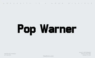 Pop Warner Font