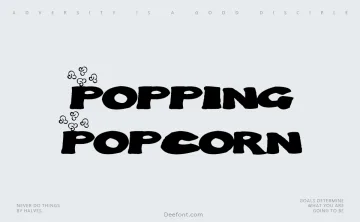 Popping Popcorn Font